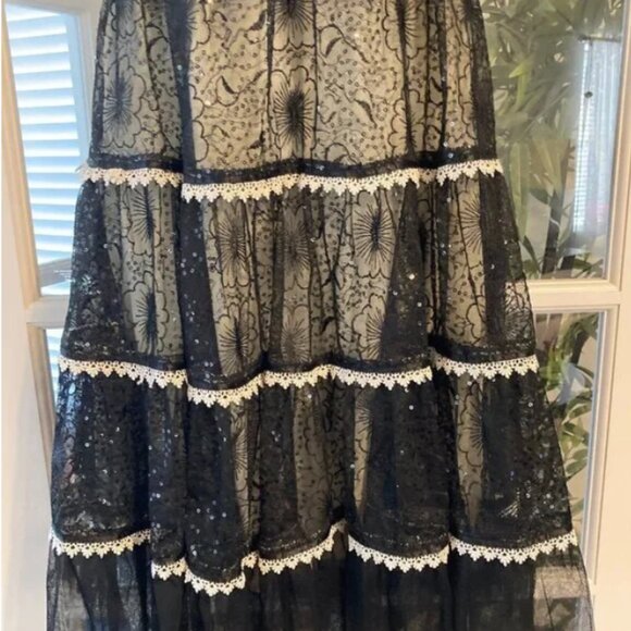 Versace Black Tulle Sequins Sleeveless Cocktail Party Dress Italy EUR 40 US 9 JR - Picture 9 of 12